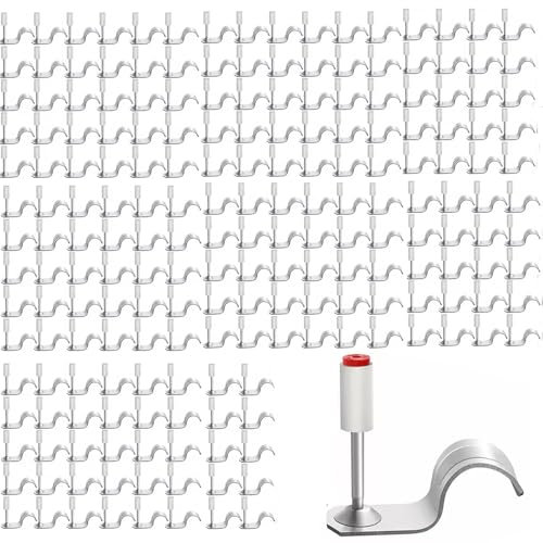 Nagelpistole Nägel,Nagelpistole Für Stahl & Beton,Stahl Nägel Für Nagelpistole,geringeres Rauschen für Wall und Decken Kabelkanäle Befestigung Installieren und Reparatur(Rohrschellennägel20MM,200pcs)