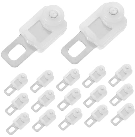Mobestech 20pezzi Binari per Tende Ultrapiatti in Acciaio Inossidabile Rulli Silenziosi e Ganci per Binari per Tende Accessori per Guide per Camera da Letto Bagno e Cucina