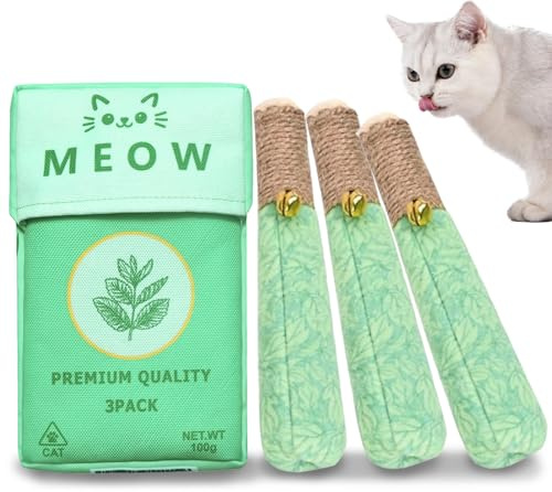 XIEXIESHER 3 Stück Katzenminzen Spielzeug, Katzenminze Katzenspielzeug, Katzenspielzeug Set, Interaktives Katzenspielzeug, Kitten Spielzeug, Katzenspielzeug mit Katzenminze, Mittelgroße Alle Rassen
