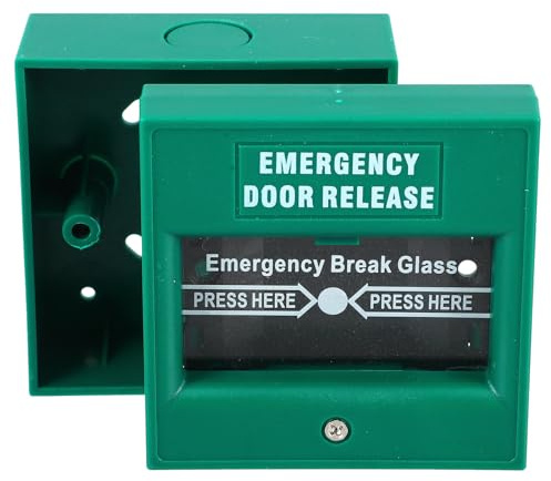 SOLUSTRE Pulsante di Allarme di Emergenza Manuale Funzione di Ripristino, Interruttore di Sicurezza Antincendio Compatibile Sistemi Tradizionali, Pulsante di Rilascio Uscita per Sicurezza