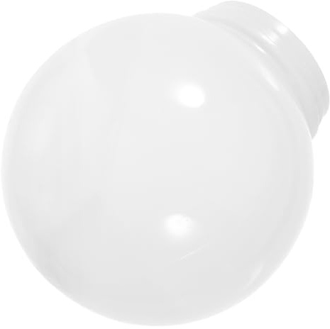 Pantalla de Lámpara Globo Acrílico Blanco 150mm para Pie y Exterior | Compatible Base de 8cm y Boca de 7,5cm, Difunde Luz Decorativa, Salón y Dormitorio