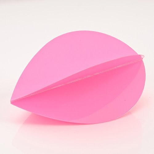 6 x SETS FLURO PINK PEAR SHAPED POLY PLAIN DARTS FLIGHTS