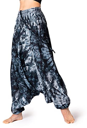 PANASIAM Aladin Batik Pants, XL Grey Blue