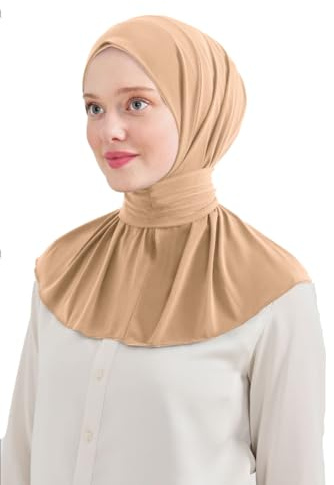 Ready To Go Instant Hijab for Ladies Girls Women With Tie Back Buttons Premium Quality Jersey Scarf