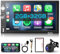 Hodozzy 2 DIN Radio Coche GPS 2GB 64GB Android mit Inalámbrico Carplay, Android Auto, 7 Pulgadas Pantalla Táctil Radio con Bluetooth WiFi Navegación GPS HiFi Radio FM/RDS, Cámara Trasera AHD, USB