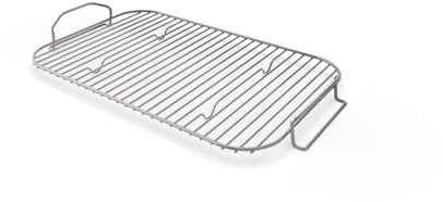 Ninja XSKRSTRKXL Woodfire Roast & Smoke Rack, Compatible with OG800 and OG900 Series, Elevates Food for All-Around Charring and Smoke Absorption, Increased Airflow, Steel Smoking Rack, Silver