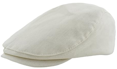 KeepSa Algodón Ajustable Boinas Hombre Gorras Plana Vintage 56-59CM