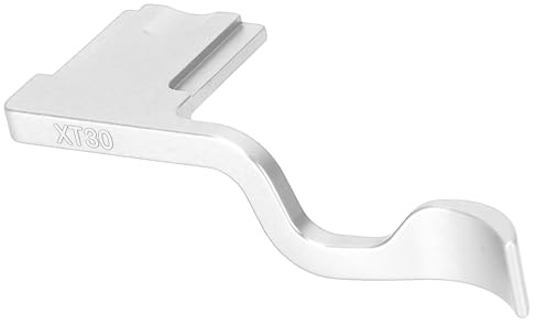CNC Aluminiumlegering Tumme Upp Handgrepp för Fuji X?1 X?T2 X?T3 X?T10 X?T20 X?T30 Kamera, Hot Shoe Secure Hold, Metal Grip Kameratillbehör (Silver)