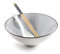 IBILI - Ensemble ramen Hakata avec bol + cuillère + 2 baguettes, porcelaine, Blanc