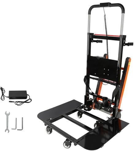 RVIFY Car End Pipes Electric Stair Climbing Hand Trucks With Removable Extension Tray, 440lbs Max Load Capacity Stair Climbing Dolly Heavy Hand Truck