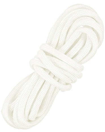 TIXIPEM 4 mm 10FT Guyline Camping Paracord [1PCS] - Guy Lines Ultralight Thin Cord Rope 7 Strands Paracord 550LB Use for Camping Tents & Tarps & Hiking - [White]