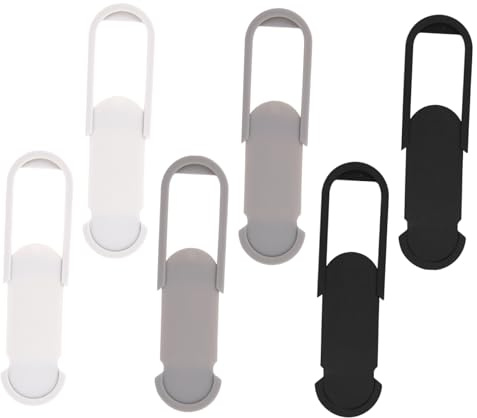 Hemobllo Cubierta para Cámara Web Portátil, Deslizable, Multiusos, Pack 6 Unidades (,), Protección De Privacidad para Ordenador y Teléfono, Tamaño Compacto, Diseño Sencillo y Discreto