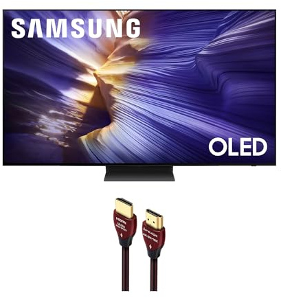 Samsung QN48S90FAEXZA 48 Inch 4K OLED Smart TV with a WireLogic Ruby 8ft Ultra High Speed 4K-8K-10K HDMI Cable (2025)