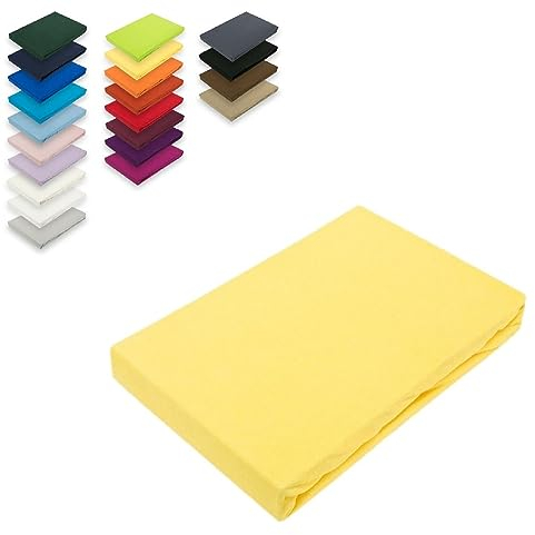 EXKLUSIV HEIMTEXTIL Jersey Spannbettlaken 90-100 x 200 cm Gelb