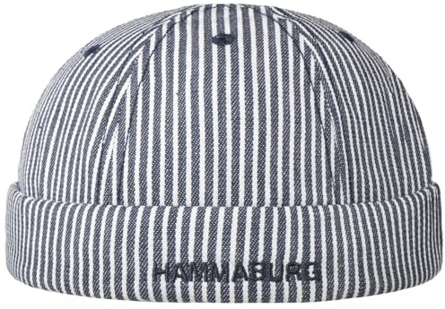 HAMMABURG Gorro Docker a Rayas de Algodon Hecho en UE Hombre Todo el ano