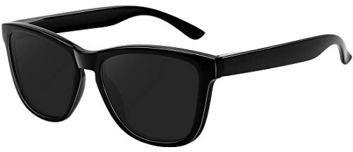 MEETSUN Polarized Sunglasses for Women Men Classic Retro Designer Style (Black, 54)