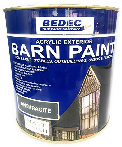 Bedec Barn Paint Matt Anthracite 2.5 Ltr