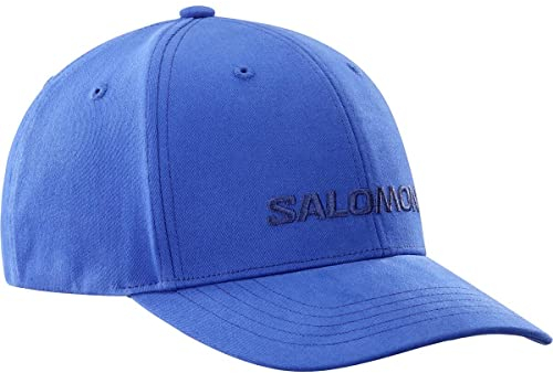 Salomon Salomon Logo Kappe Unisex, Lässiger Style, Leichtgewichtiger Komfort, Abgestimmte Passform, Nautical Blue, Einheitsgröße