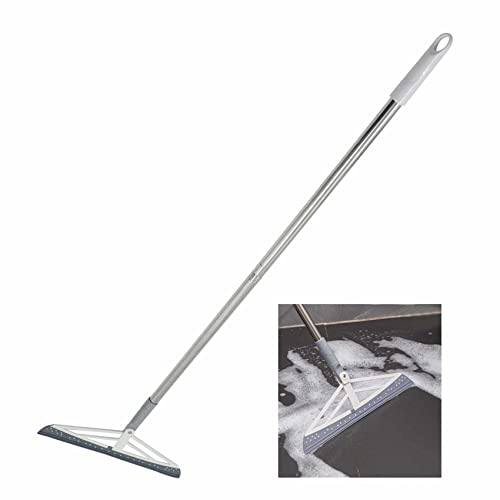 Escobilla para Suelo Barrer Extraíble - Escoba De Silicona, 90x35cm, con Manija, Cepillo Ducha Baño Cocina Azulejos Suelo Vidrio Ventana Espuma Agua Cabello De Limpieza