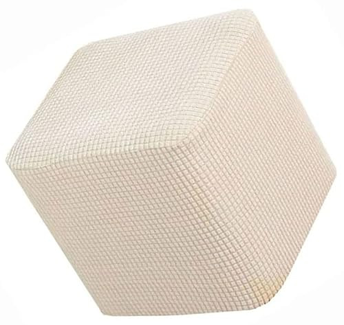 uyeoco Cuadrado Funda Otomana Elástica Funda de Puff Taburete Cubo de 40x40/45x45/50x50 Funda para Reposapiés Cubierta Otomana Taburete Sofá Protector (Color : B, Size : 38X38CM)