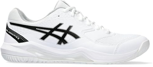 ASICS Men's Gel-Dedicate 8 Tennis Shoes, 12, White/Black