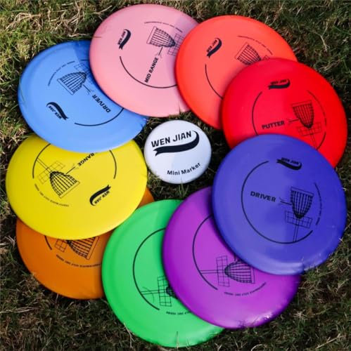 WEN JIAN Set da golf a disco con 9 dischi, 3 pezzi di fascia media, 3 putter e dischi da golf per principianti