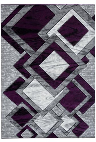 Fit Even Dazzling Door Mat – Non-Slip Washable Doormat, Heavy Duty Welcome Dirt Trapper, Water Absorbent Floor Mat for Indoor/Outdoor Use, Front Entrance, and Kitchen (Purple, 50cm x 80cm)