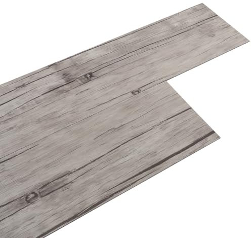 36pcs Vinyl Flooring Peel and Stick Floor Tiles with Wood Effect Floor Tiles Self Adhesive 2.0 mm Thick for Bedroom Office Kitchen Floor Plank 91.5 cm x 15.2 cm(5.02㎡,Crack Grey)