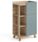 Vicco Unterschrank Karen, Sonoma/Blau-Grau, 50 x 90 cm mit Tür und Schublade