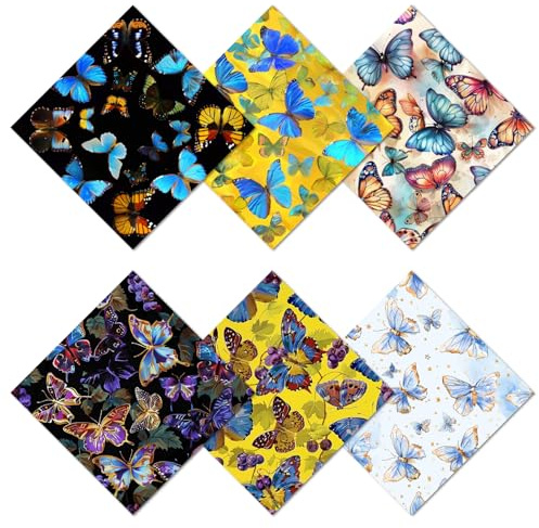 CREATCABIN 6 Paquet de Chiffons de Nettoyage pour Lunettes Épais Élégants Motif Floral en Microfibre Multicolores pour Lunettes Écrans de Téléphone Réutilisables 15.5x15.5cm