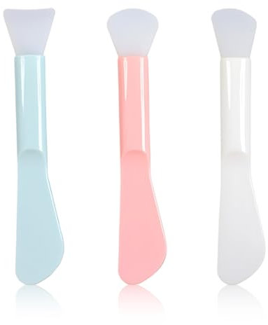 DWFEYOI Spazzole per Maschera, 2 Pcs Spazzole a Ventaglio, Morbido Ventaglio Facciale Pennello, Maschera Facciale Applicatore, per Maschera di Fango, Trucco Strumenti,pennelli,pennello