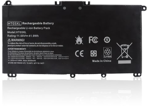 JIMACRO HT03XL Laptop Battery 11.55V 41.9Wh Compatible with HP Pavilion 14-CE, 14-CF, 14-CK, 14-CM, 15-CS, 15-CW, 15-DA, 15-DB, 15-GW, 15-EG,15-EH,17-CN,17-CP,240 G7, 245-G7, 250-G7, 255-G7 Series