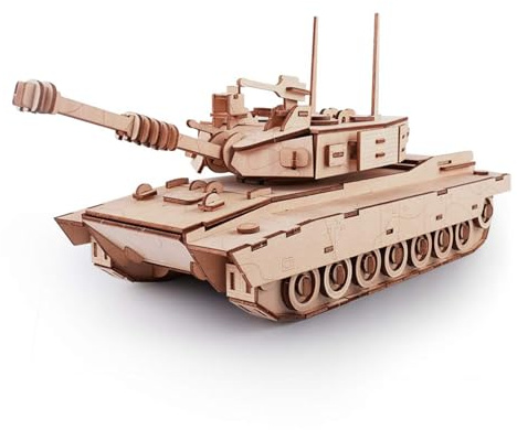 TRACYE Tank 3D Wooden Puzzle,Self Assembly Vehicle Model Construction Jigsaw,DIY Craft Educational Toy Build Kits,Creative Decorative Gift