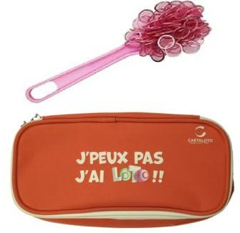 cavernedesjouets Kit Accessoires Loto Bingo 3 en 1 - Trousse + bâton ramasse jetons magnétique + 100 pions aimantes Rose - Set Materiel Jeu + 1 Carte