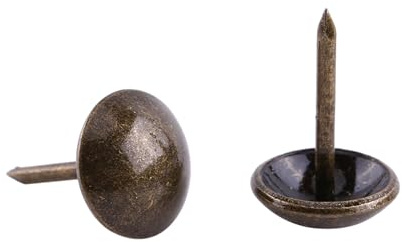 Chiodi per tappezzeria vintage da 100 pezzi, chiodini per tappezzeria in metallo color bronzo, perni decorativi per mobili antichi, per divano, poltrona letto e altri mobili (11 * 17mm)