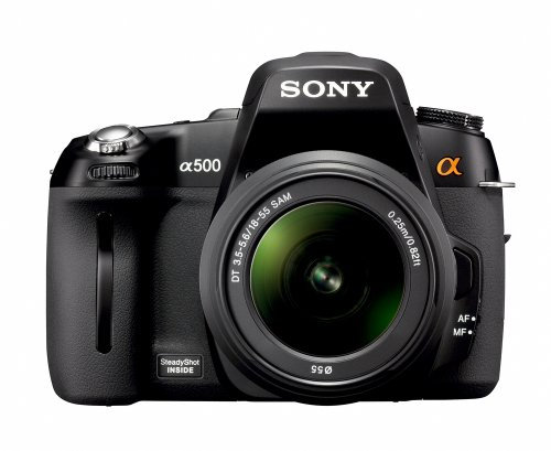 Sony DSLR-A500L SLR-Digitalkamera (12 Megapixel, BIONZ Bildprozessor, Live-View) inkl. 18-55 mm F3,5-5,6 Objektiv