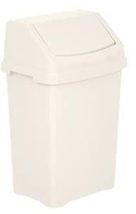 25L Calico Cream Plastic Kitchen Swing Bin Rubbish Waste Bin