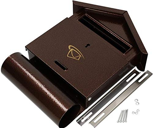 KOTARBAU Buzón 340 x 260 x 55 mm compartimento para periódicos pared valla soporte galvanizado B6 resistente a la intemperie resistente universal con cierre