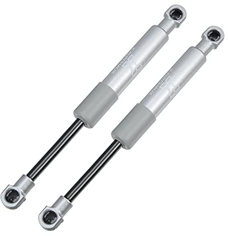 X AUTOHAUX 2 amortiguadores de gas de 8 pulgadas, 250 N/55 libras, soportes de elevación, soportes de tapa, soporte de elevación de gabinete RV tono plateado