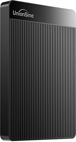 UnionSine Externe Festplatte 1.5TB ultradünn tragbar 2,5 Zoll USB 3.0, SATA, Festplattenspeicher für PC, Mac,TV, Wii U, Xbox, PS4 (Schwarz) HD2510