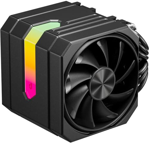 upHere gaming up2KC6 Nero ARGB Dissipatore Aria per CPU, 6×Ф6mm Tubi di Calore CPU Cooler, Due Ventole PWM da 120mm, TDP 265W, Torre Doppia, Intel LGA: 2011/2066(X79/X99) 1700, AMD: AM5/AM4