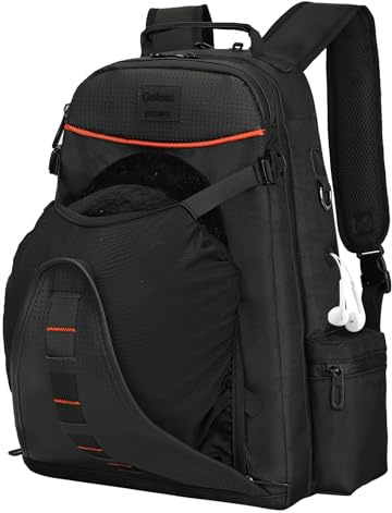 Goloni Professional Equestrian Backpack with Helmet Holder,Waterproof Horse Riding Boot Bag, One Bag with Multiple Compartments Carry All Accessories
