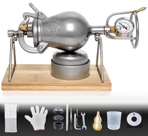 Máquina para hacer palomitas de maíz manual, mini máquina para hacer palomitas de maíz vintage de acero inoxidable de 328 ml, para reuniones familiares y fiestas divertidas