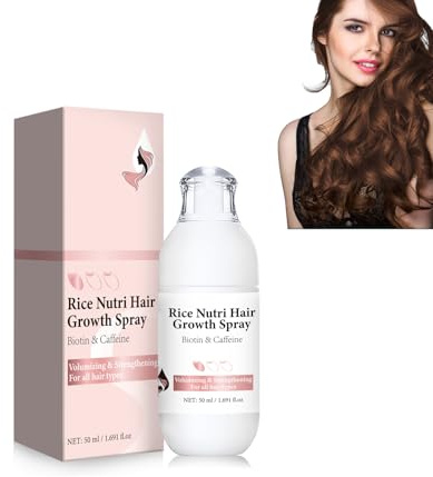 Hppsctink Spray de arroz para el Cabello, 50ml Spray de arroz para el tratamiento del cuero cabelludo, Fortalecedor del Cabello, Nutre e hidrata el Cabello, shampoo