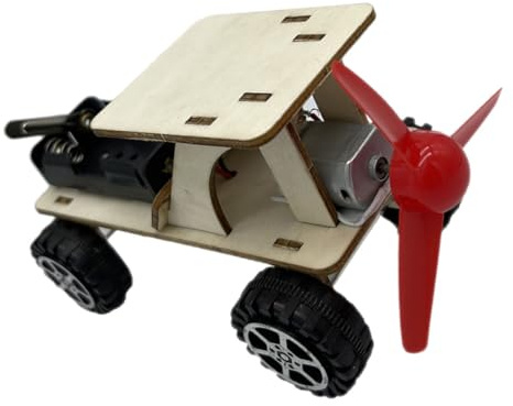 Toddmomy Voiture Bois à Assembler Modèle Scientifique Éducatif DIY Éolien pour Garçon Fille Kit Pédagogique pour Expérience Éolienne