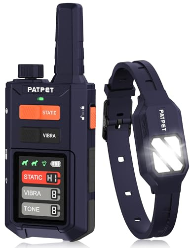PATPET Dog Training Collar with Remote - 4200FT E Collars for Dogs Training for Large Medium Dogs, Rechargeable Waterproof Electric Dog Collar with 4 Training Modes & Night Lights