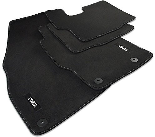 Genuine OE Vauxhall Corsa D/E Tailored Black Velour Front/Rear Carpet Floor Mats - UKCVA025