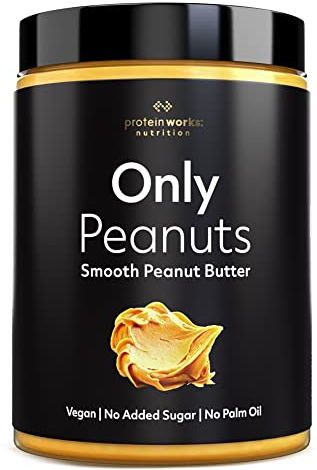 Protein Works - Peanut Butter , All Natural Nut Butter , No Added Sugar , Palm Oil Free , Vegan , Protein Rich Peanut Butter , Smooth , 990g