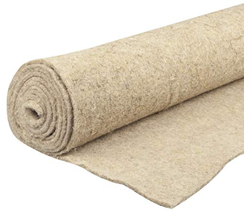 Windhager 07507 Tapis de paillage en Fibres Naturelles écologiques, paillage Naturel, Anti-Mauvaises Herbes, Non-tissé de paillage, 4 x 0,5 m, Beige