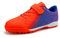 JABASIC Hallen Fussballschuhe Kinder Jungen Mädchen Fußballschuhe Kinder Kunstrasen (36EU,Orange Blau)